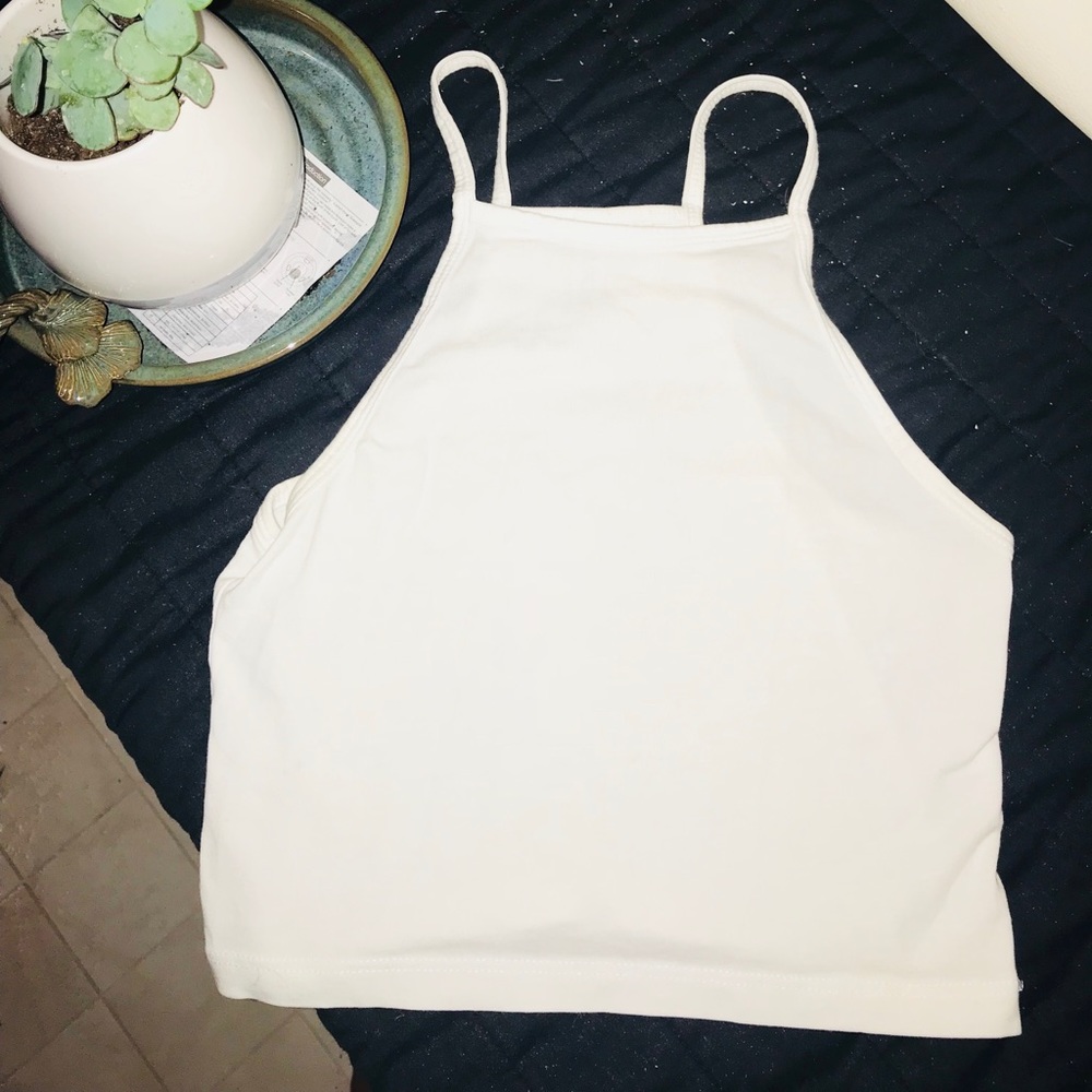 White Tank top crop